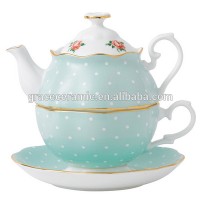 European style New design porcelain ceramic teapot and cup in one for tea coffee