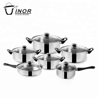 6 pcs stainless cooking pot kitchen set cookware with good price