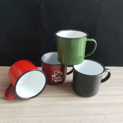 enamel mug 8 cm coffee cup metal steel