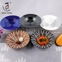 New cheap price porcelain round salad plate deep ceramic soup plate ceramic pasta plate for restaurant